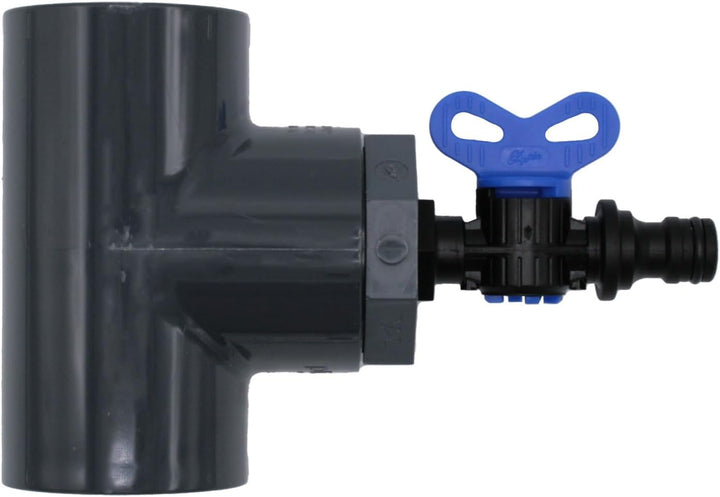 Pool Entleerungsset 50mm I 9-teilig mit T-Stück, Reduzierung 1/2 Zoll IG und Ablasshahn 1/2 Zoll AG