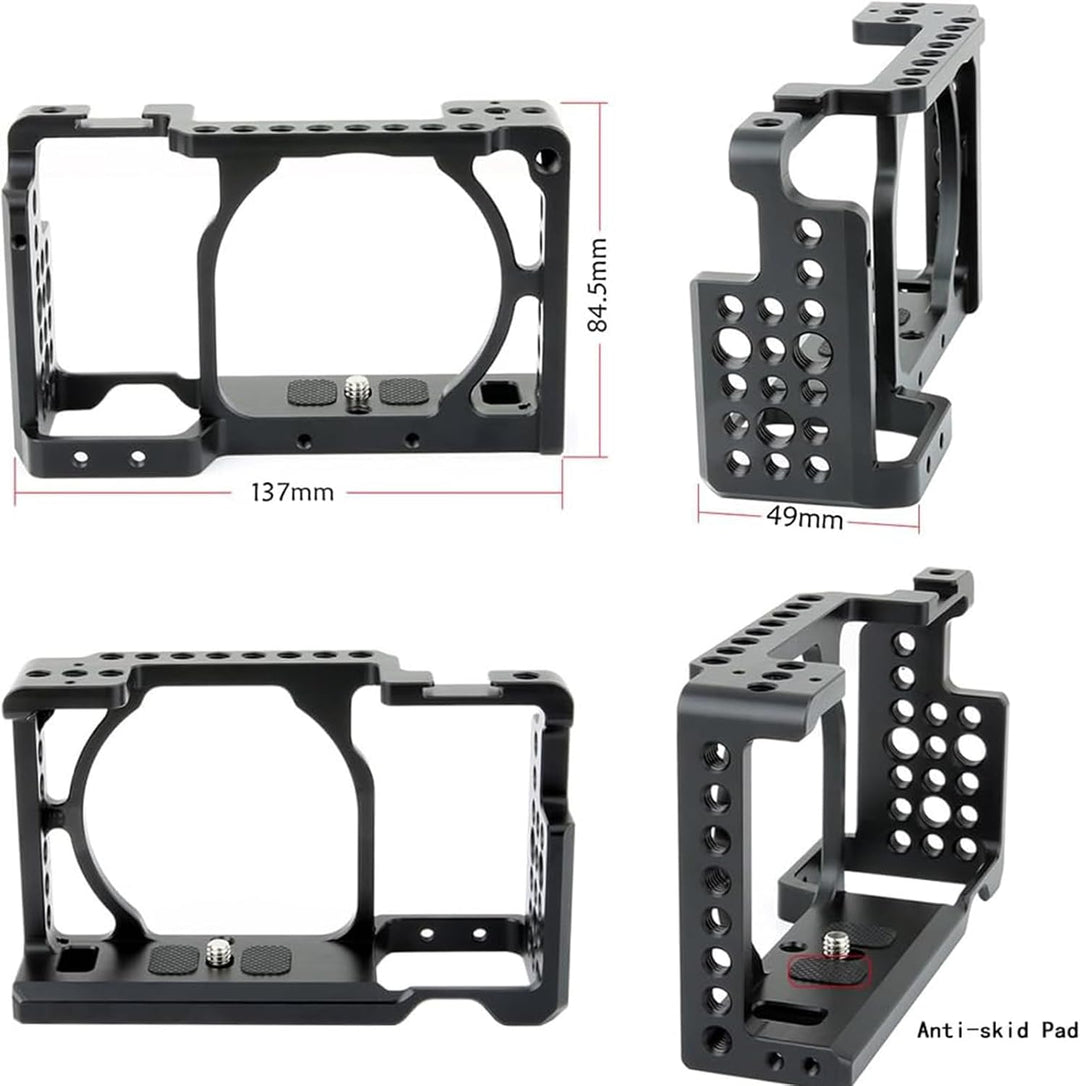 NICEYRIG Aluminium Kamera Käfig für Sony A6100 A6400 A6300 A6000 NEX7 mit 1/4” Gewinde und Cold Shoe