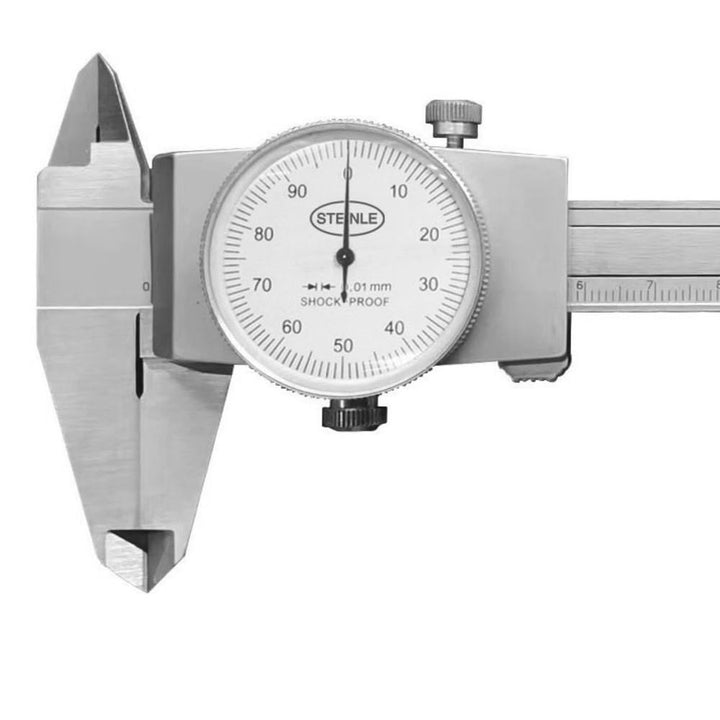 STEINLE 1206 Messschieber mit Rundskala 150 mm Uhrenmessschieber, Uhren Messschieber mit Feststellsc