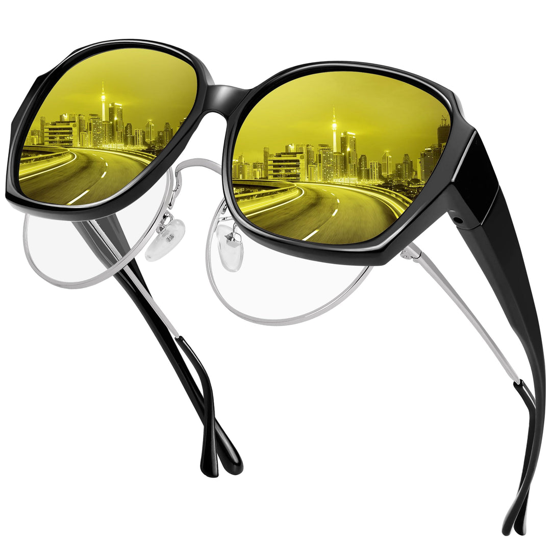 URUMQI Nachtsichtbrille für Autofahrer, Nachtfahrbrille Nachtbrille zum Autofahren Damen Herren, Aut