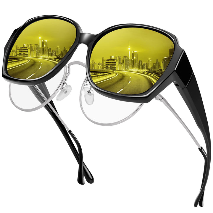 URUMQI Nachtsichtbrille für Autofahrer, Nachtfahrbrille Nachtbrille zum Autofahren Damen Herren, Aut