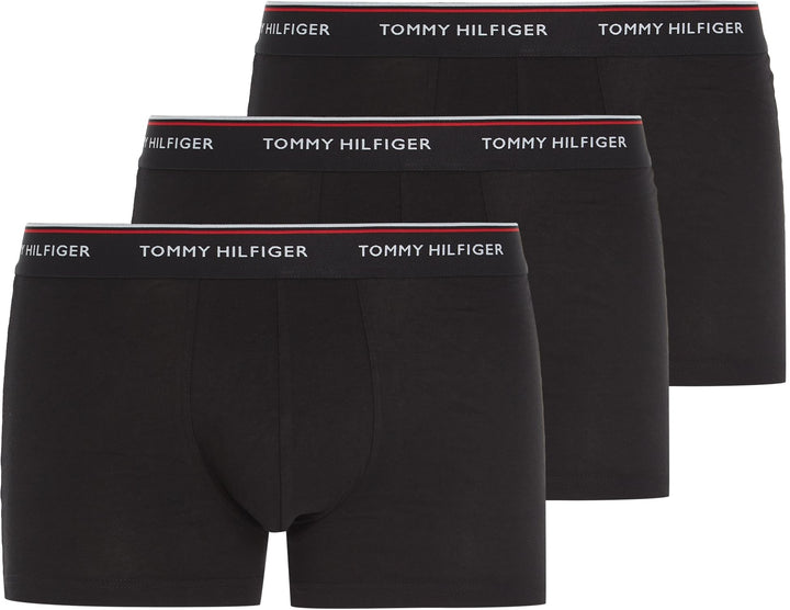 Tommy Hilfiger Herren Boxershorts Trunks Unterwäsche, Mehrfarbig (Black), L