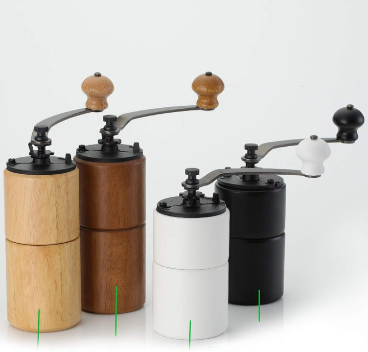 Akirakoki Manuelle Kaffeemühle aus Holz mit Gusseisen-Grat, grosse Kapazität, Handkurbel, tragbar, R