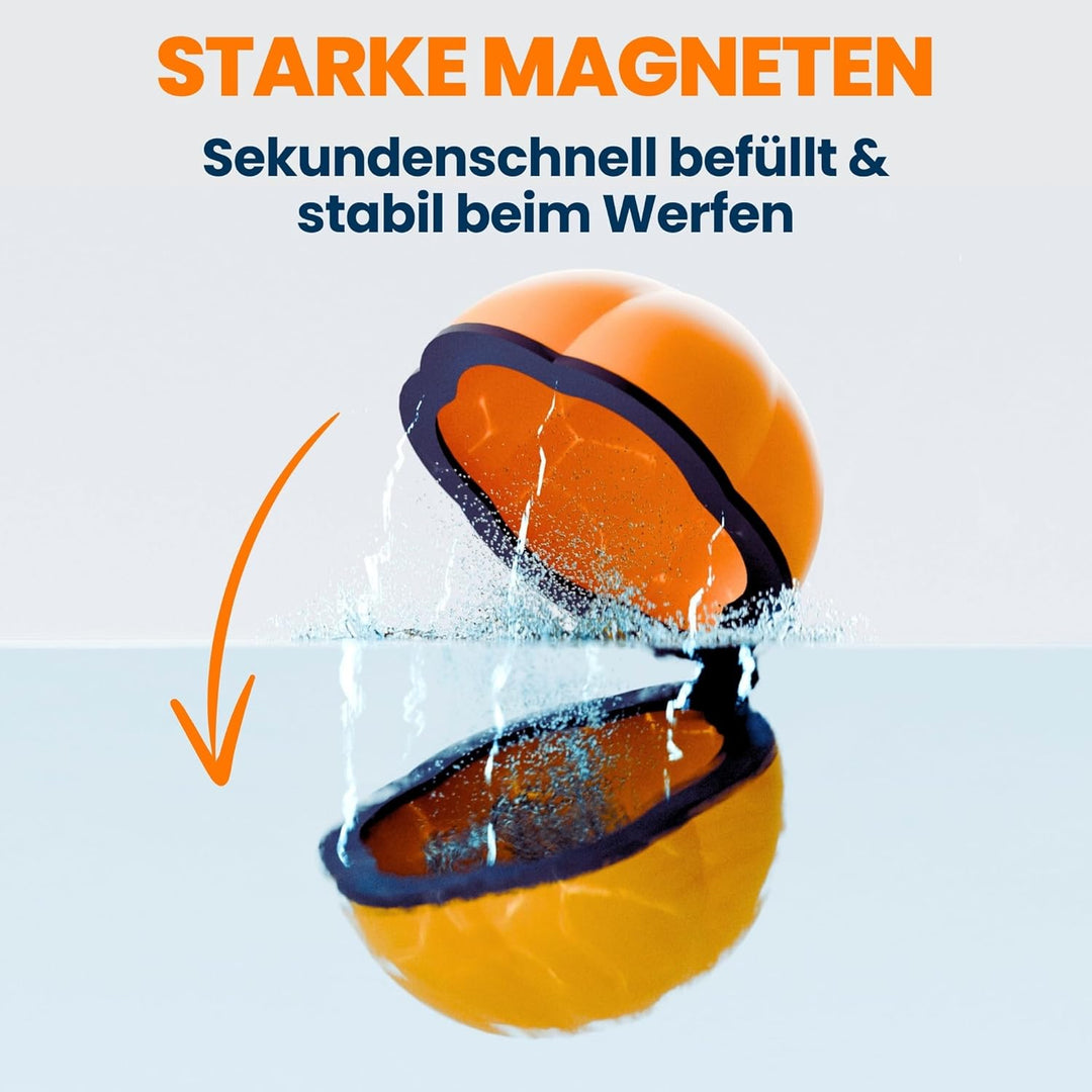 12x Wasserbomben wiederverwendbar in 2 starken Team-Farben [in 1 Sekunde befüllbar] - premium Siliko