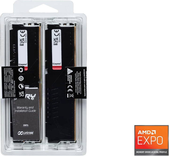 Kingston FURY Beast DDR5 16GB 5600MT/s DDR5 CL36 DIMM Desktop Gaming Speicher Kit mit 2- KF556C36BBE