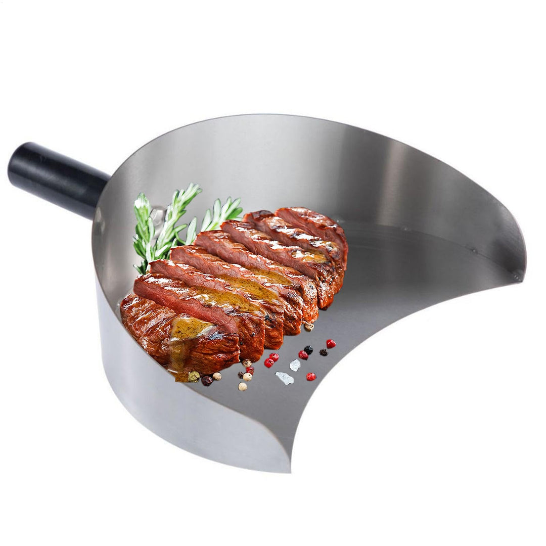 Fleischfängerpfanne, Edelstahl -Grillschaufel, Rotisserie -Tropfpfanne, Handheld Rotisserie -Fängerp