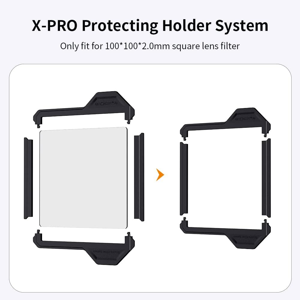K&F CONCEPT Nano X-PRO Filterschutzrahmen Filterzubehör für 100 * 100mm Rechteckfilter(2 Stück) 100x