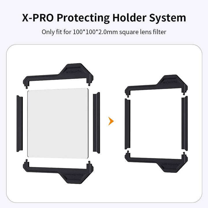 K&F CONCEPT Nano X-PRO Filterschutzrahmen Filterzubehör für 100 * 100mm Rechteckfilter(2 Stück) 100x