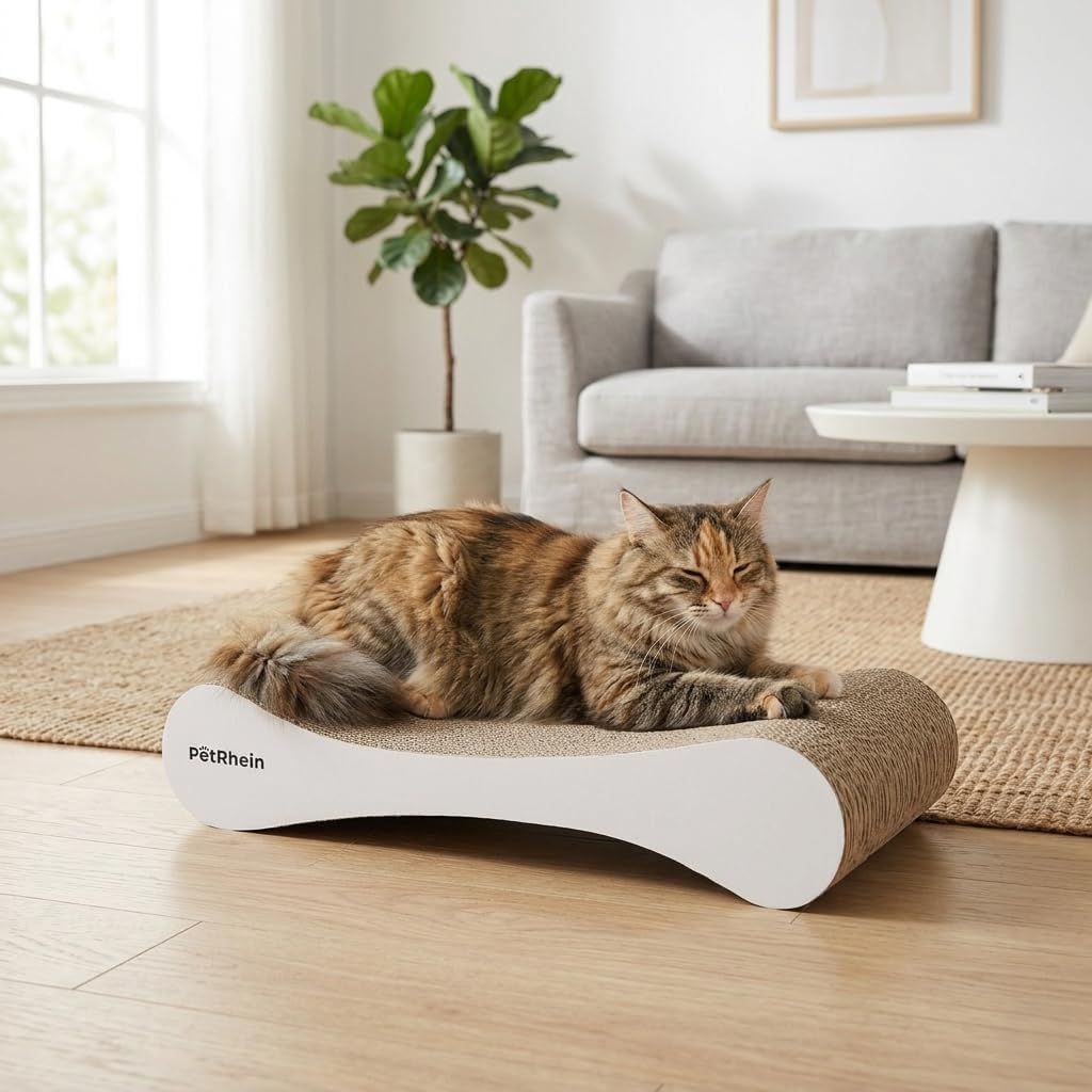 Cloud Paw Katzen Kratzbrett – Ergonomische Wellenform, Beidseitig nutzbar, Robuste Wabenstruktur Kra