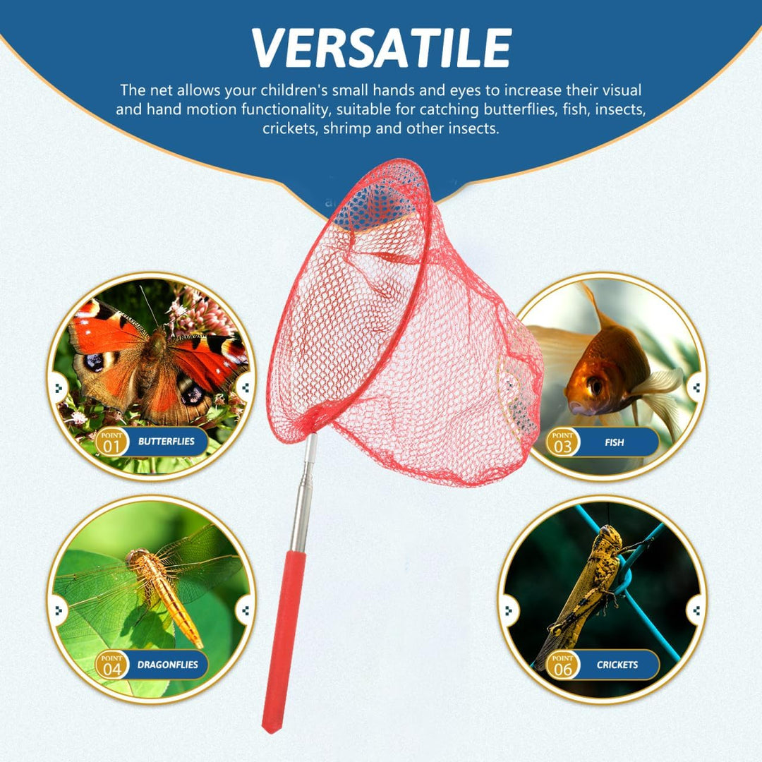 SAFIGLE 5 Stück Teleskop-Schmetterlingsnetze Kinder-Fischernetze Outdoor-Fangwerkzeuge Ausziehbare F