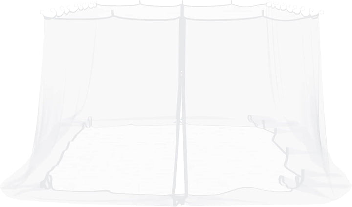Gecheer Moskitonetz für Pavillon, 220 Mesh Polyester, Reissverschluss, Klettband, 6x3x2 m, Weiss, fü