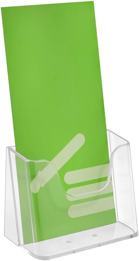 Zeigis 10er Set Tischprospektständer DIN Lang (99 x 210 mm) Prospekthalter Flyerhalter Transparenter