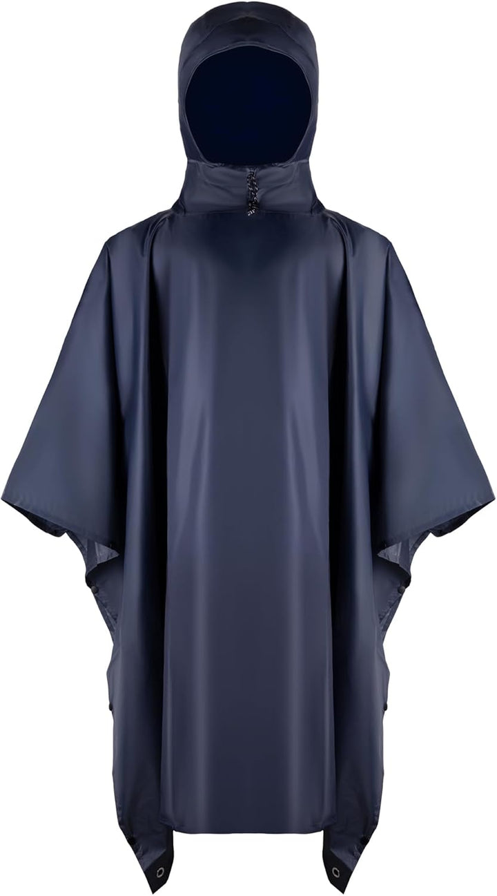 Opret Wasserdicht Regenponcho Damen Herren, Leicht Atmungsaktiv Regencape 3-in-1-Multifunktional Reg
