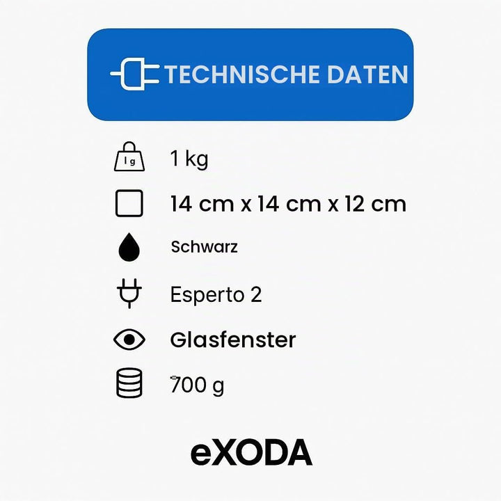 eXODA Bohnenbehälter 700g Erweiterung geeignet für Tchibo Esperto 2