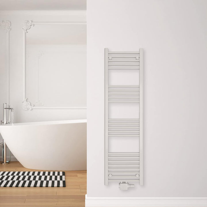 SHV Badheizkörper mit Mittelanschluss in weiss | Heizkörper für Badezimmer, Handtuchhalter für Wand