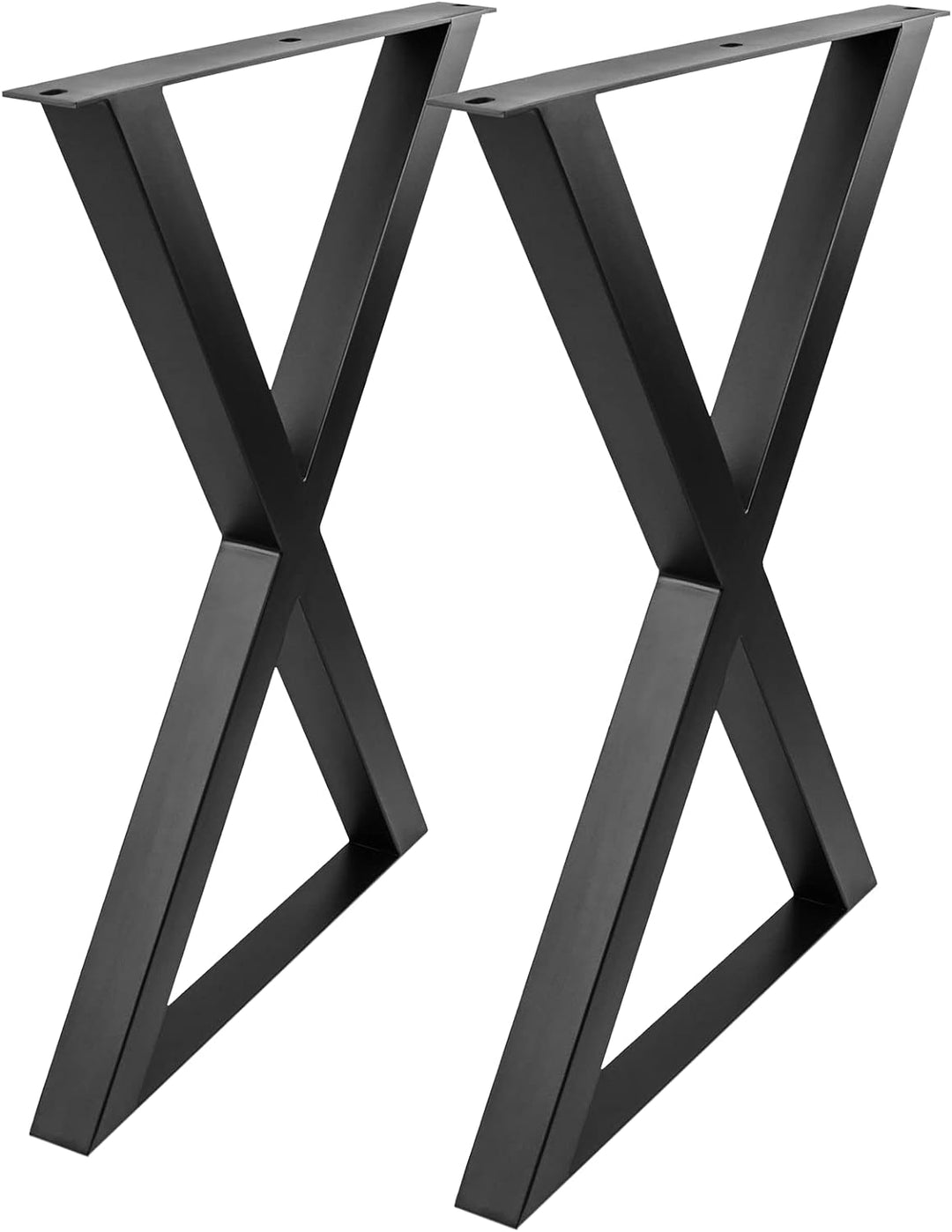 PrimeMatik - Tischbeine in 'X' aus Stahl 590 x 50 x 710 mm 2-Pack