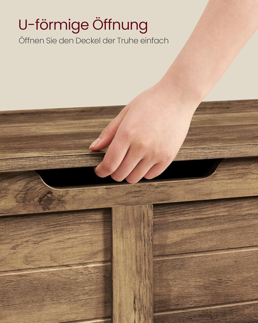 VASAGLE Schuhbank, Sitzbank mit Stauraum, Sitztruhe mit 2 Sicherheitsscharnieren, Aufbewahrungsschra