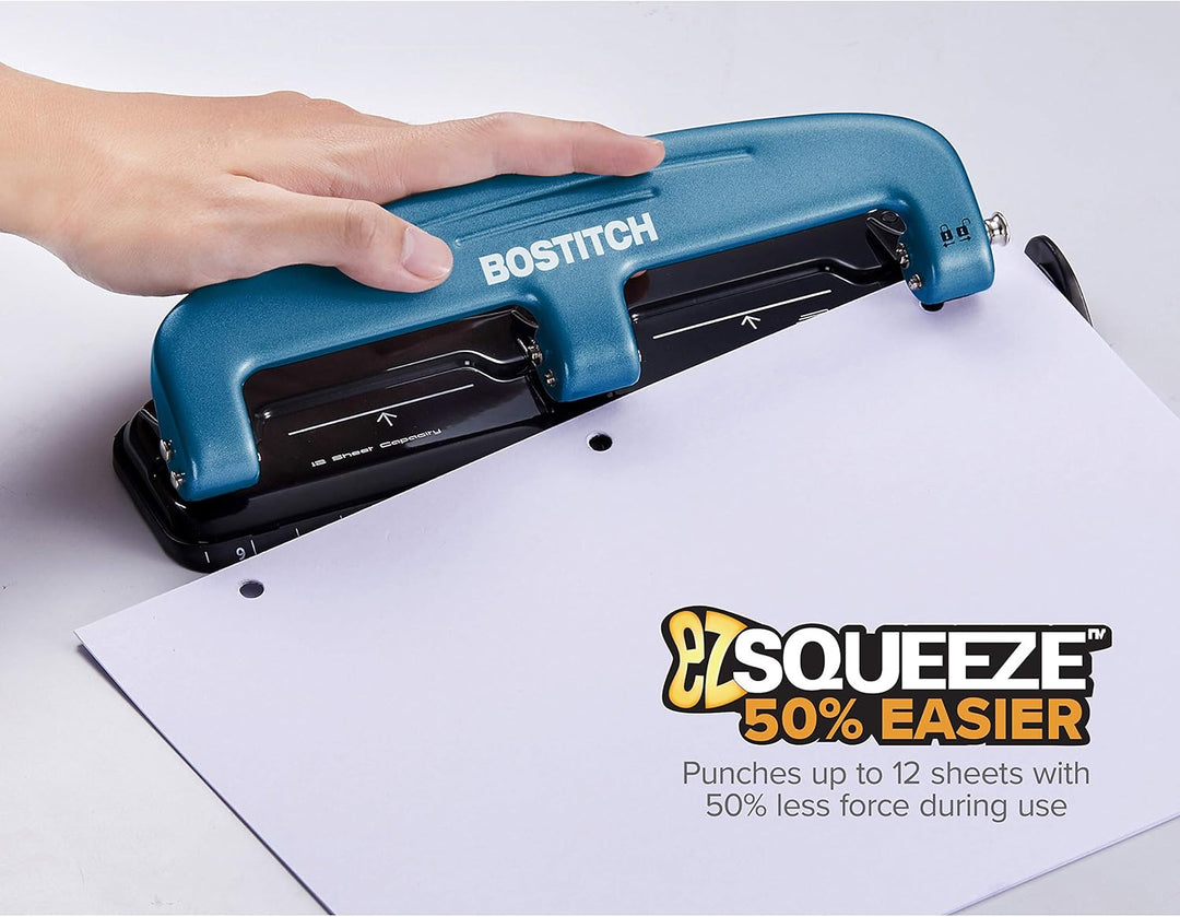 PaperPro Compact 3-Loch-Heftgerät Small (1-24) blau, blau