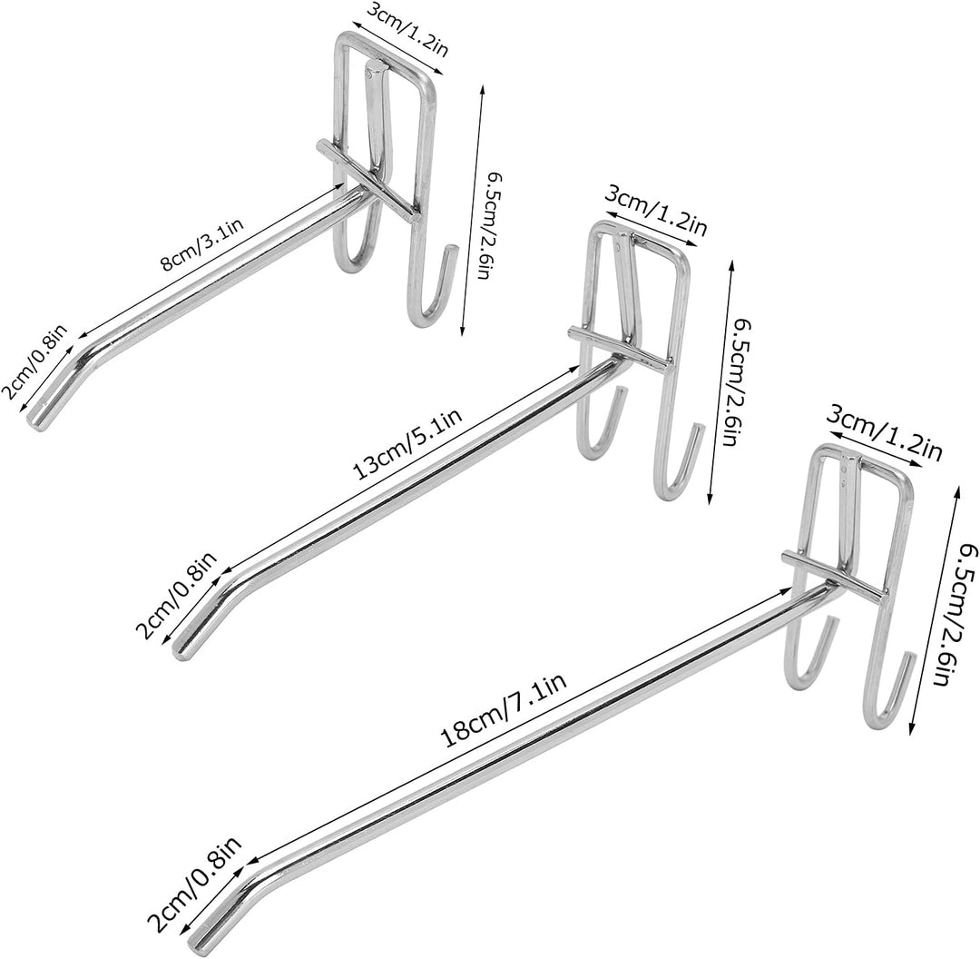 30 Stück Regalhaken, Schwerlast Supermarkt Haken Eisengitter Regal Haken Schmuck Display Regal Haken