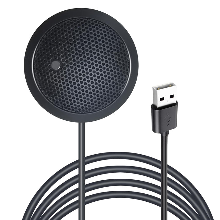 USB Mikrofon, Desktop PC Mikrofon, USB Konferenzmikrofon mit Stummschalttaste, Plug & Play 360° omni