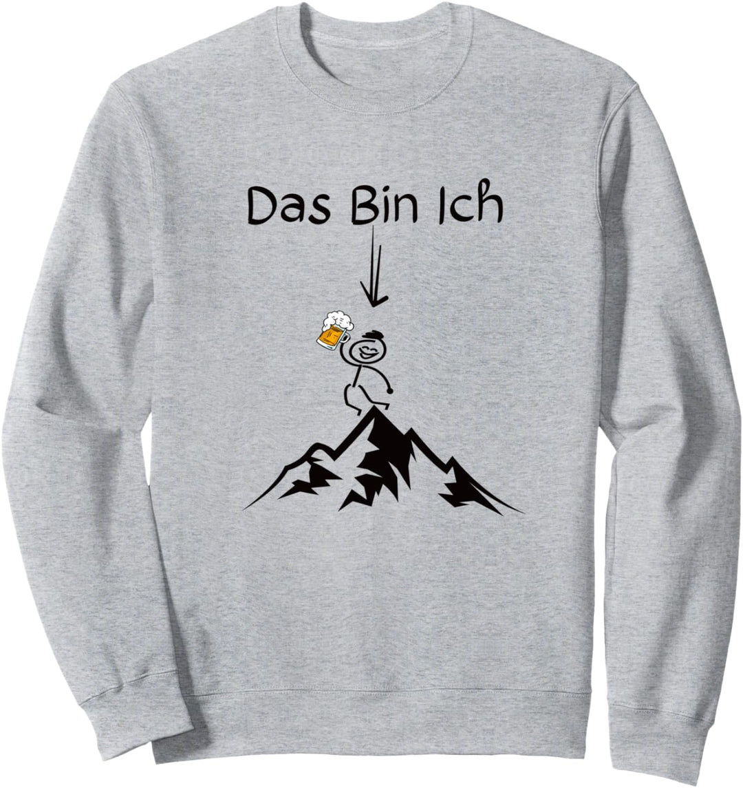 Lustiges Wandern Das bin Ich Berge Alpen Outdoor Sweatshirt