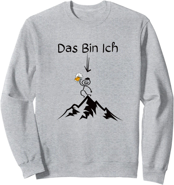 Lustiges Wandern Das bin Ich Berge Alpen Outdoor Sweatshirt
