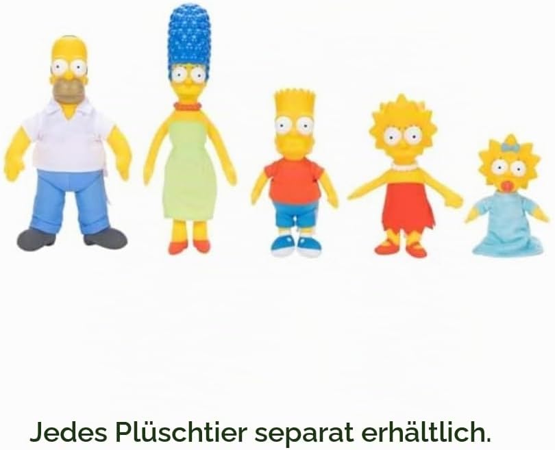 Die Simpsons Marge Plüsch 30 cm, offiziell lizenziert, weiche Plüsch Marge mit geformtem Kopf, sehr