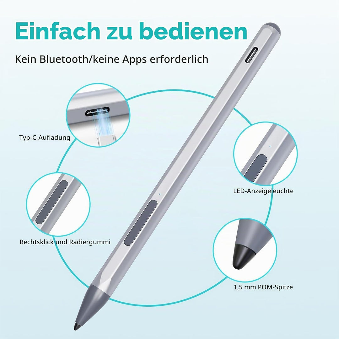 Stylus Pen für HP Envy X360 Pavilion X360 Specter X360 Spectre X2 Envy X2 Wiederaufladbarer MPP 2.0