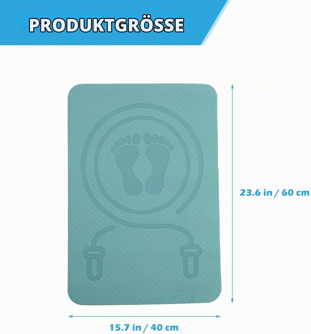 Tpe Sprungmatte Rutschfest Stossdämpfend Fitnessmatte für Seilspringen Haushalt Workout Jump Rope Sp