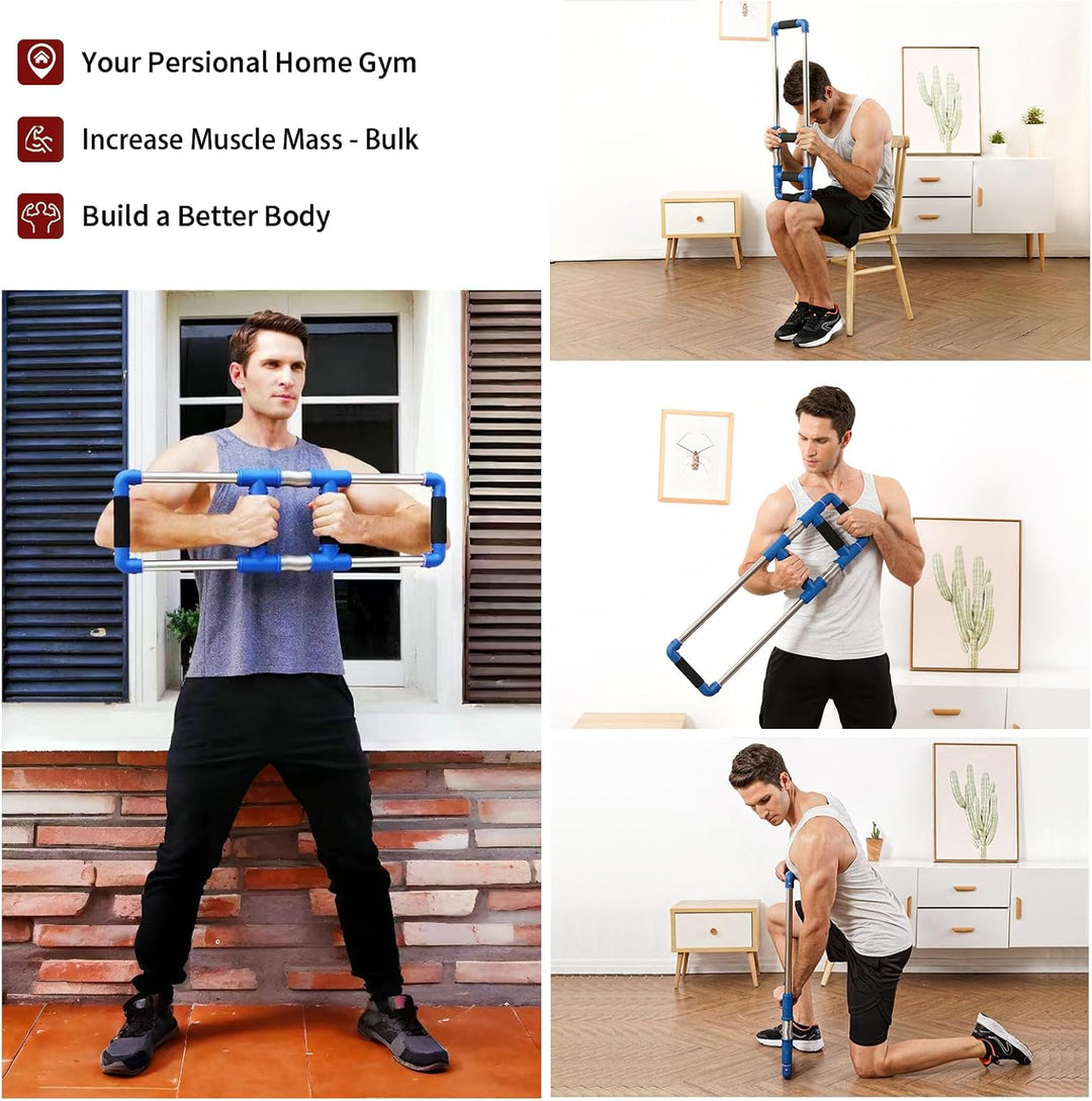 GoFitness Push Down Bar Brusttrainer Fitnessgerät für Zuhause - Krafttraining Sportgerät für Brustmu