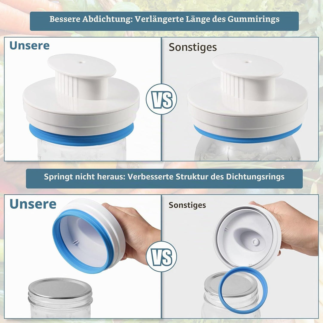 Verbessertes Einmachglas-Versiegelungs-Set, Versiegelungs-Set mit Schläuchen, kompatibel mit FoodSav