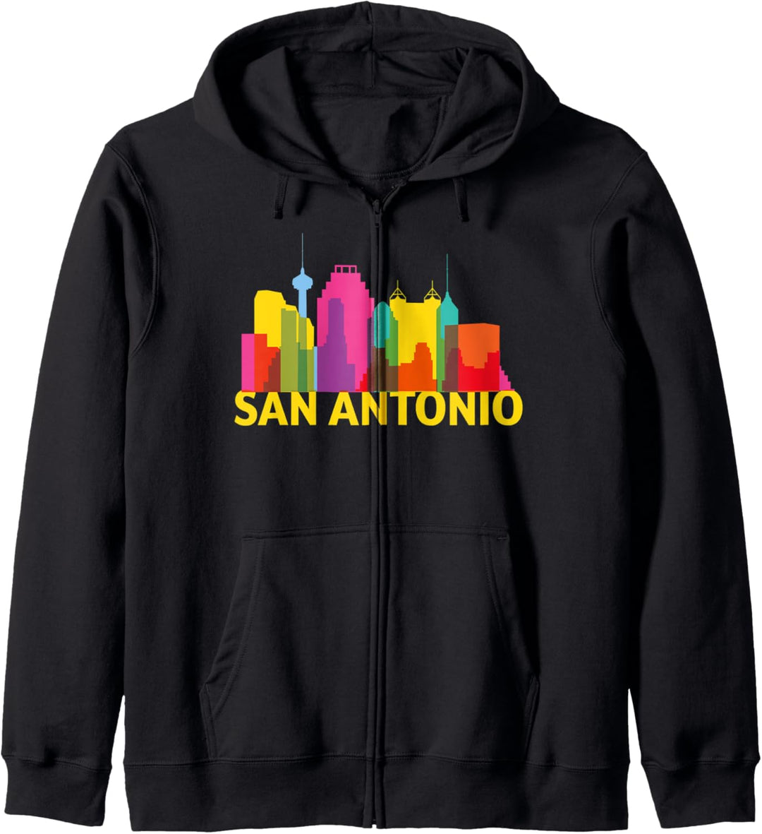 Umrissskizze der Skyline von San Antonio, Texas, USA Kapuzenjacke