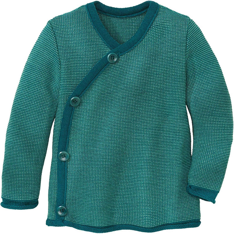 Disana MELANGE-JACKE, mit Wickelverschluss | 100% Bio-Merinowolle GOTS, IVN Best | Newborn Baby Klei