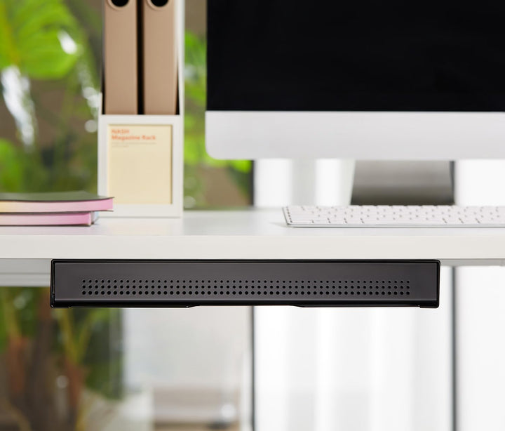 Ergolutions® Unterbau Schublade Slimline Schwarz - Flache, Einfache Montage, Vollauszug, Für Büromat