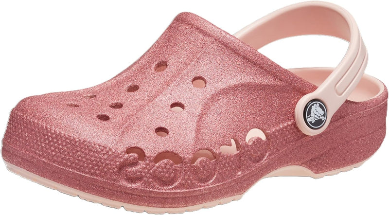 Crocs Unisex Kinder Baya Clog K Holzschuh 34 EU Glitter Pink Rose, 34 EU Glitter Pink Rose