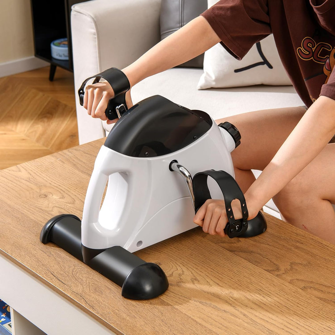 KOMFOTTEU Pedaltrainer für Arm- & Beintraining, Unter-Schreibtisch Fahrrad, Beintrainer Armtrainer m