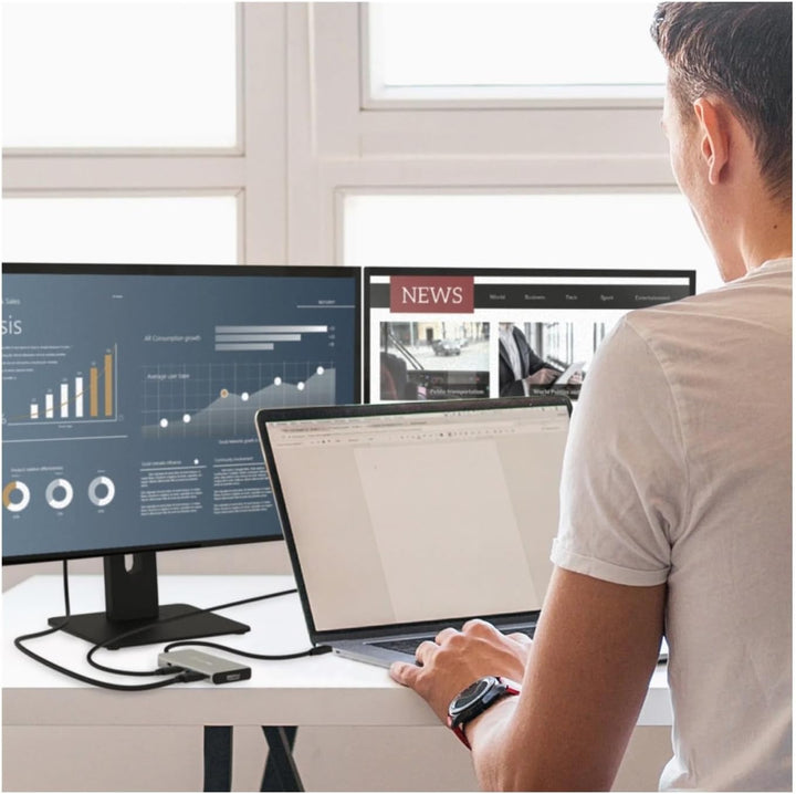 j5create USB4 Multi-Port Hub-5 in 1 USB4 Hub mit PD 85W/Dual 4K Display/DisplayPort 1.4/USB-A/USB-C