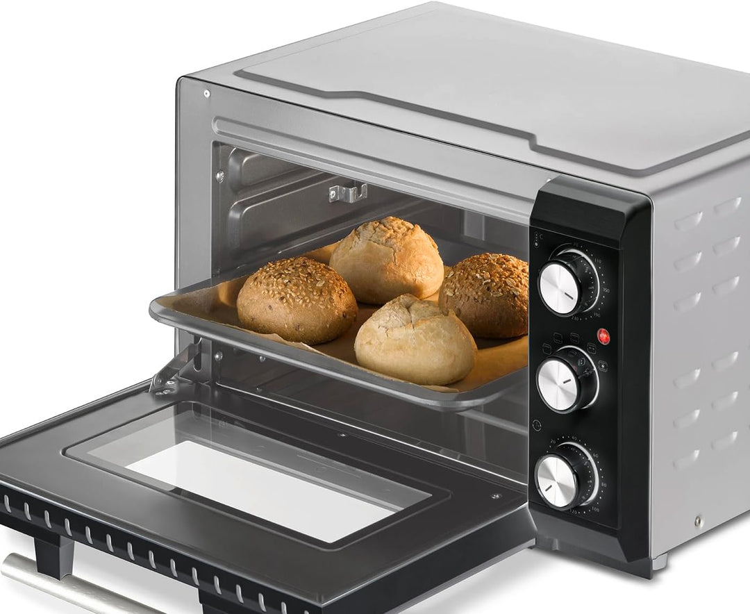 CASO TO 20 - Design Backofen, 5-fach Funktion: Umluft, Drehspiess mit Motor, Oberhitze, Unterhitze,