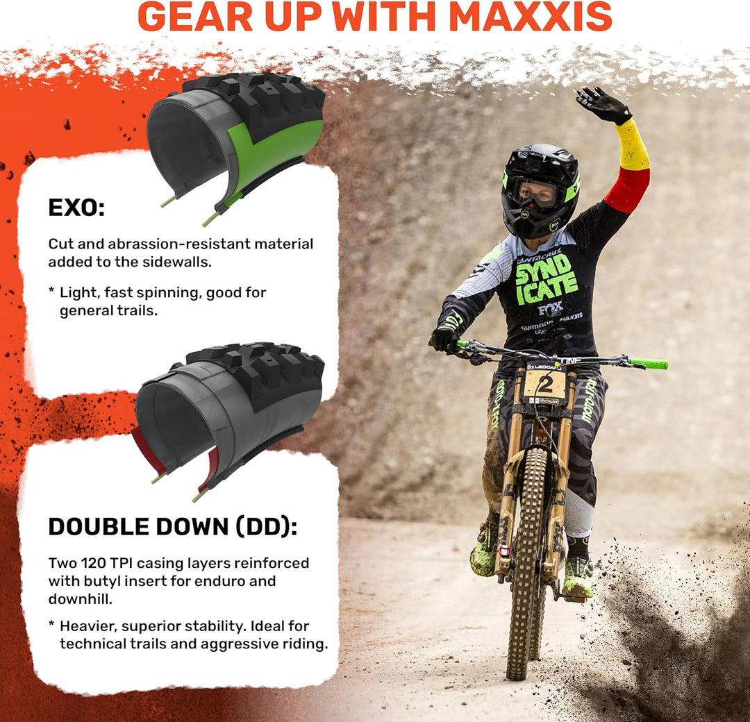 Maxxis Unisex Aggressor zusammenklappbar Dual Compound TR/DD Reifen 29x2.50WT Schwarz, 29x2.50WT Sch