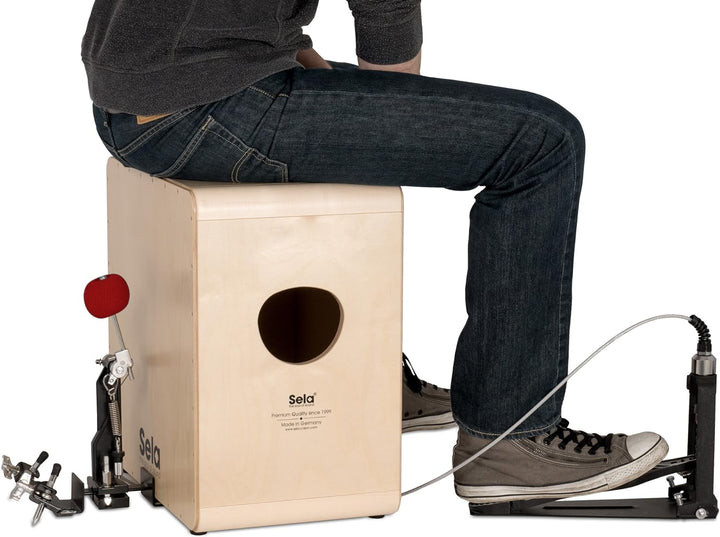 Sela SE 099 Bass Cajon, 15 mm Birkenkorpus, 2 Spielflächen, Sela Snare System, Made in Germany, Natu
