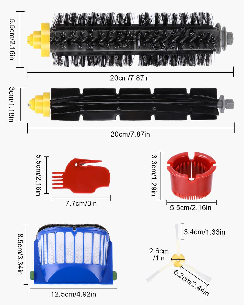 14PCS Ersatzteile Bürsten für iRobot Roomba 600 Serie 605 606 610 615 616 620 621 625 630 631 632 65