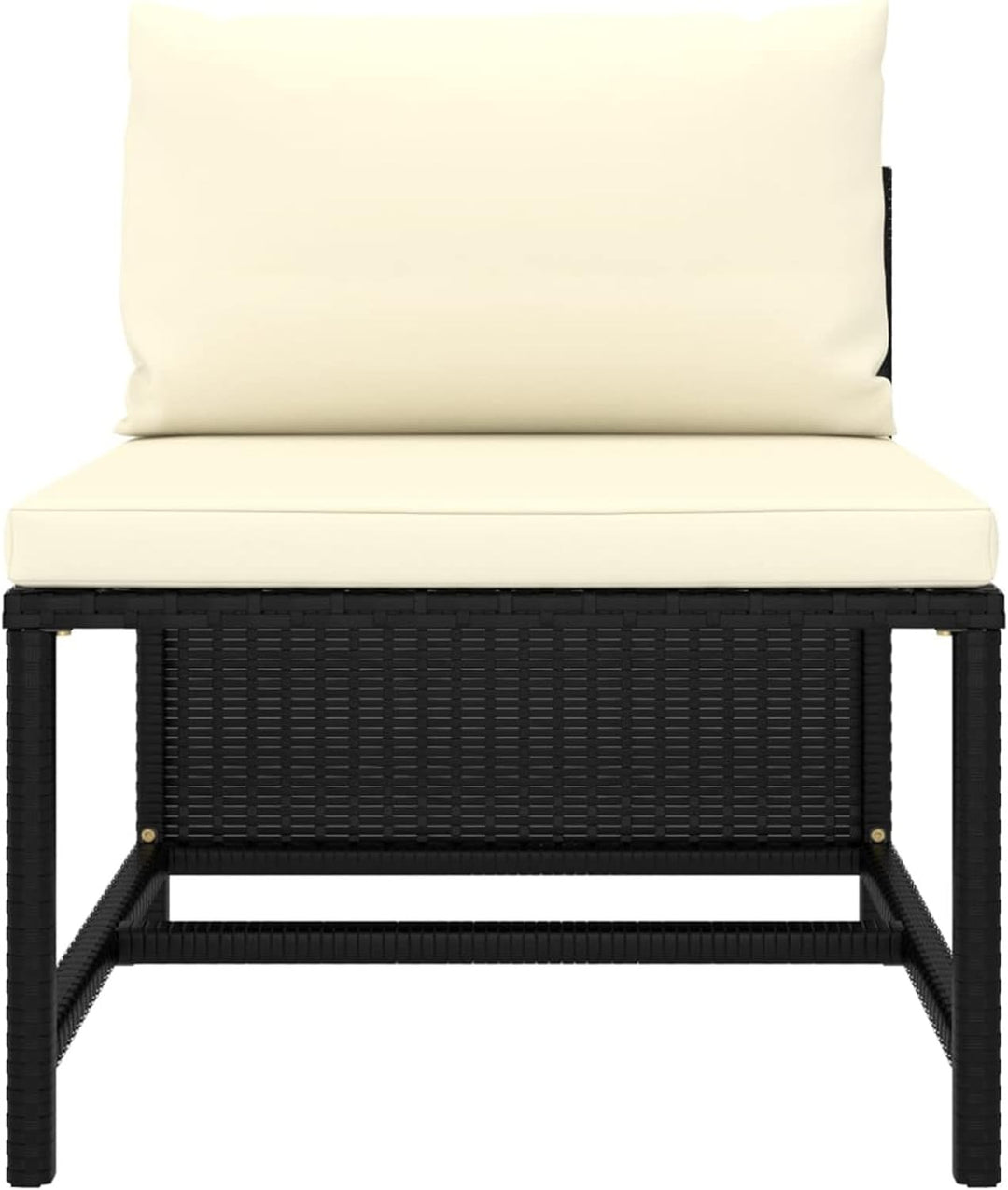 Festnight Lounge Sofa 3-TLG. Modular-Mittelsofa Garten-Sofagarnitur mit Auflagen Gartensofa Gartenmö
