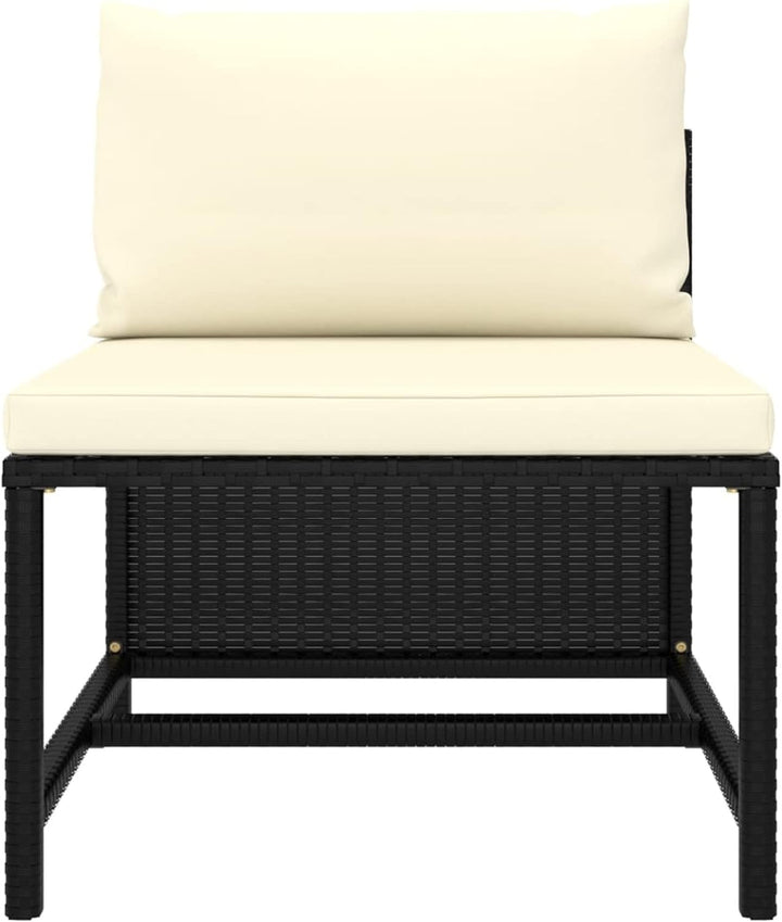 Festnight Lounge Sofa 3-TLG. Modular-Mittelsofa Garten-Sofagarnitur mit Auflagen Gartensofa Gartenmö