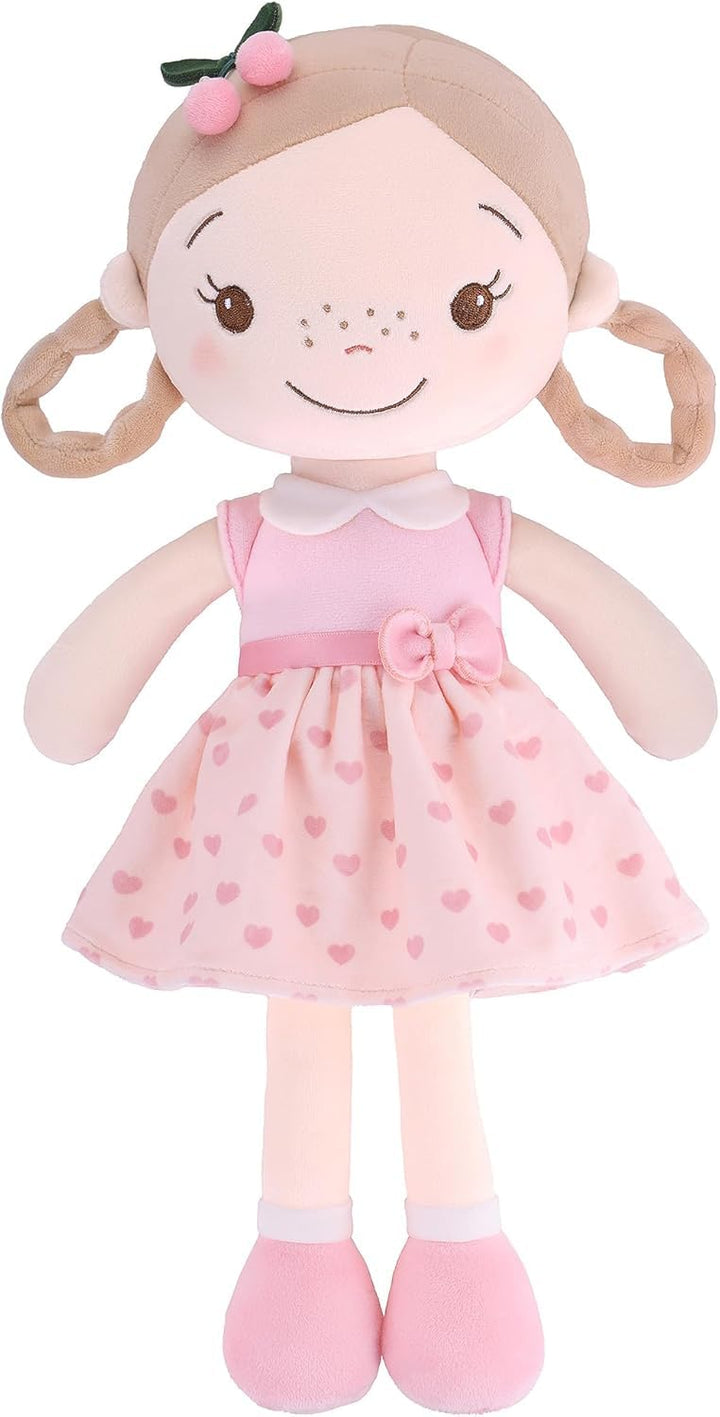 GAGAKU Weiche Stoffpuppe 40cm Schutzengel Puppen, Taufgeschenk für Baby Mädchen Kuscheltier Glücksbr