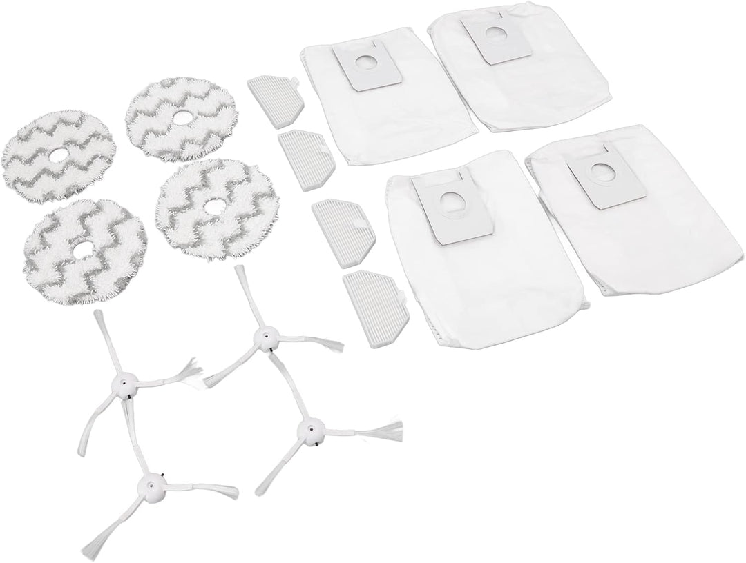 TOPINCN Kehrroboter-Zubehör Staubsauger-Ersatzkit für Roidmi Eva SDJ06RM Kehrmaschine, Inklusive 4 S