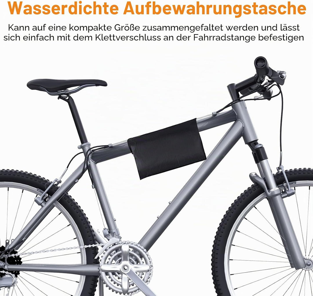 Fahrradabdeckung Wasserdichte & Reissfeste Fahrradschutzhülle mit Schlosslöchern – inkl. Aufbewahrun
