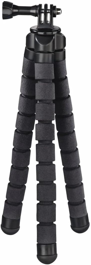 Hama Flex Dreibeinstativ 1/4 Zoll Arbeitshoehe=9-26cm Schwarz Fuer Smartphones und GoPro 4613 Schwar