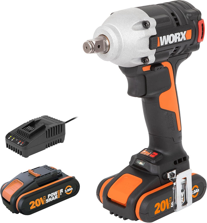 WORX WX272 NITRO Bürstenloser Akku Schlagschrauber 20V - 300Nm, Mit Variablem 3-Gang-Getriebe Und LE