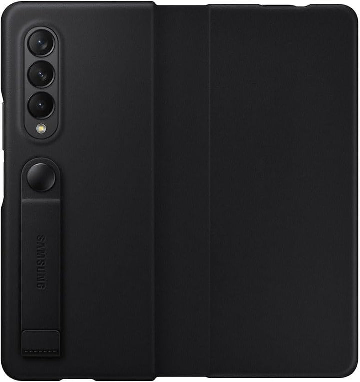 Samsung Leather Flip Cover EF-FF926 für das Galaxy Z Fold3 5G Schwarz, Schwarz