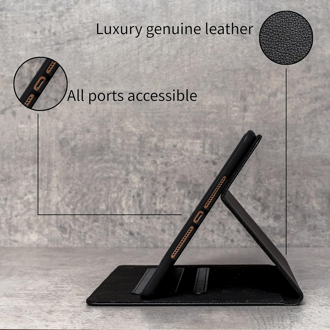 Porter Riley - Lederhülle für iPad 10.2" (9. / 8. / 7. Generation) 2021/2020/2019. Premium Echtleder